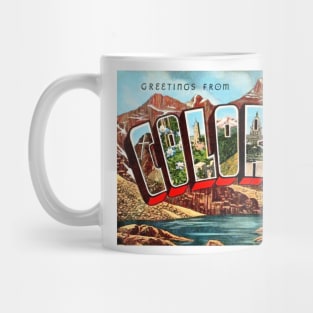 Greetings from Colorado - Vintage Large Letter Postcard Mug